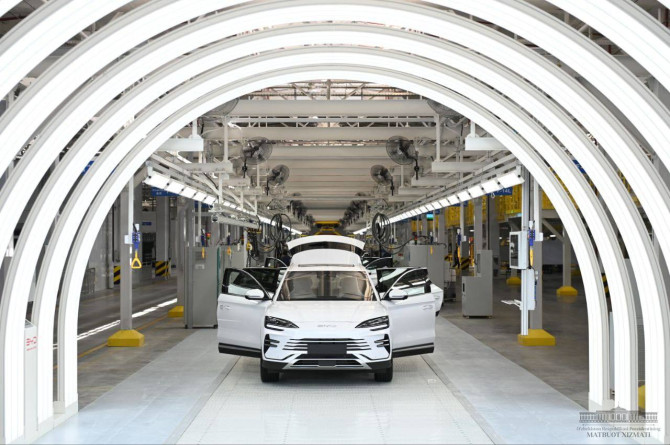 O‘zbekistonda BYD elektromobillarining ishlab chiqarilishi boshlandi
